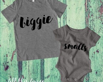 Biggie Smalls - Big Brother Shirt - Big Brother Shirts - Big Sister Shirt - Shirt Set Siblings - Big Sister - Sibling Shirts - Big Brother