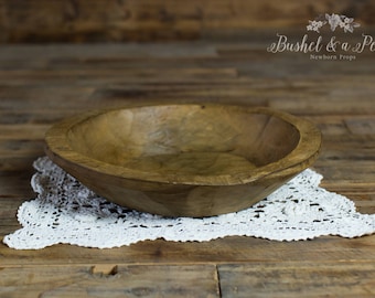 Round Wooden Posing Bowl-Newborn Photography Prop