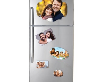 Custom Made Fridge Magnets / Picture Printed Waterproof Magnet for Refrigerator / Memo Family Photo Magnets / Personalised Magnets + Decal
