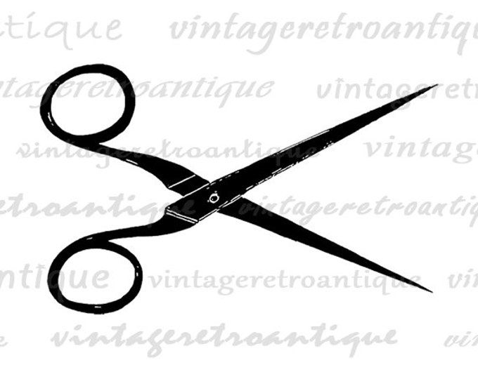 Scissors Digital Image Download Hair Cutting Shears Printable Salon Barber Graphic Jpg Png Eps HQ 300dpi No.3302