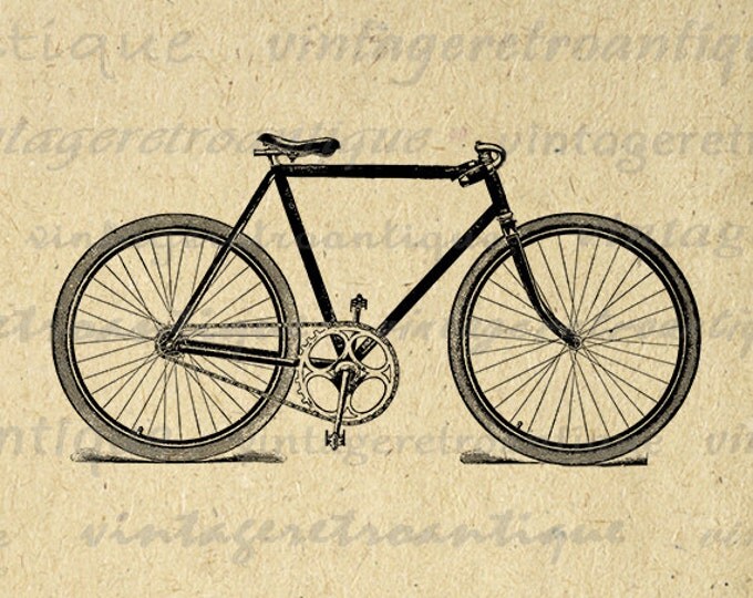 Bicycle Printable Image Graphic Bike Illustration Download Digital Antique Clip Art Jpg Png Eps HQ 300dpi No.1460