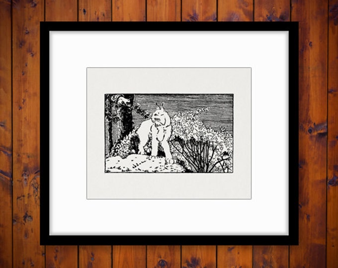 Bobcat Digital Image Download Printable Graphic Vintage Clip Art Jpg Png Eps HQ No.2027