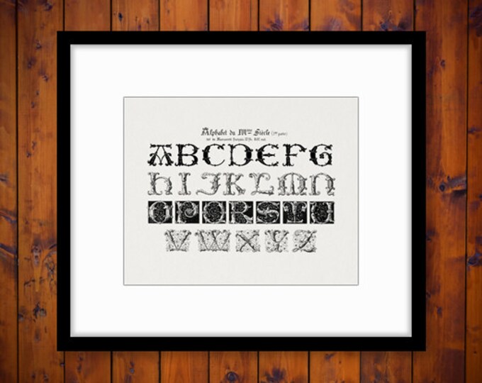 Printable Graphic Old Antique Alphabet Download Ornate Letters Digital Collage Sheet Image Jpg Png Eps HQ 300dpi No.192