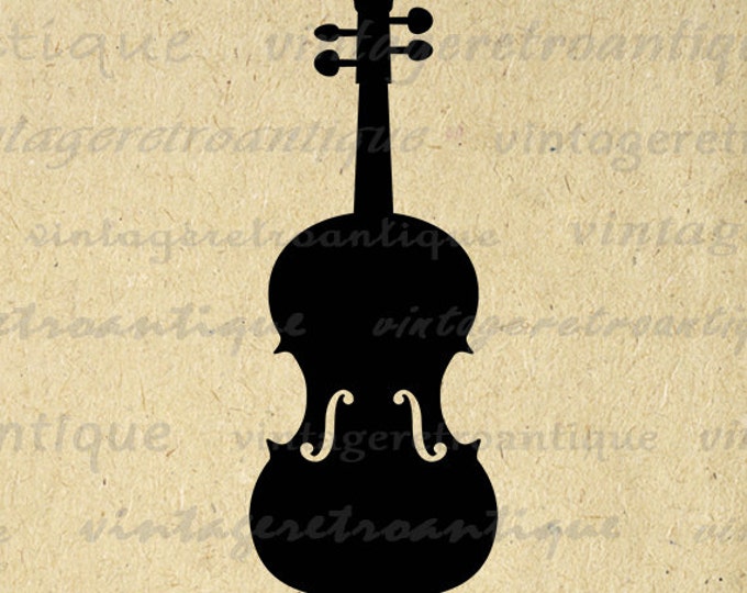 Violin Printable Image Download Violin Icon Digital Music Instrument Graphic Antique Clip Art Jpg Png Eps HQ 300dpi No.4397