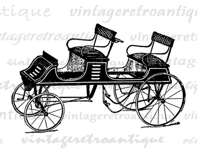 Antique Toy Car Automobile Digital Image Graphic Printable Download Vintage Clip Art Jpg Png Eps HQ 300dpi No.1860