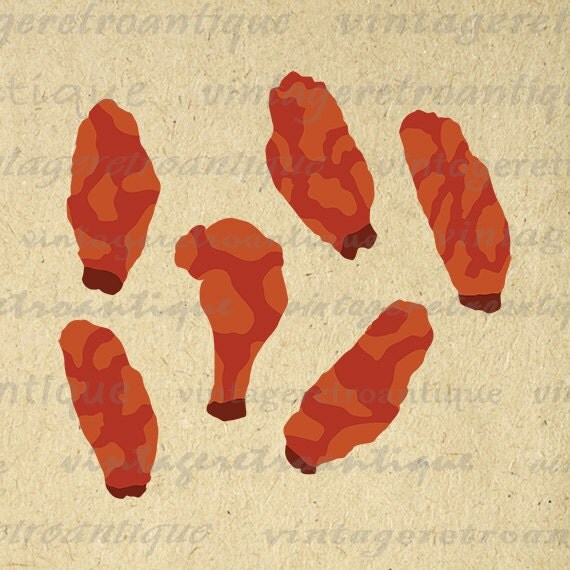 Digital Printable Chicken Wings Graphic by VintageRetroAntique