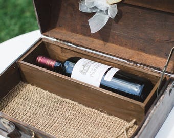 Anniversary Wine Box - Wine Box Ceremony - Wedding Card Trunk - Wine box - First Fight Box - Wedding Gift