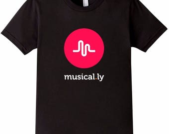 Musical.ly Shirt T-Shirt Logo Musically Apps Games Case Stuff Equipment Junior Boys Girls Kids Clothing Accessories Merchandise Apparel