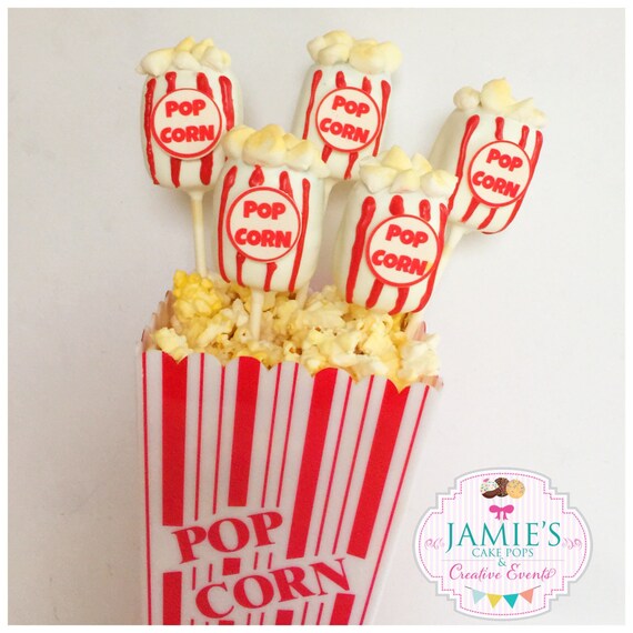 Popcorn box cake pops