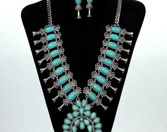 gorgeous navajo inspired squash blossom necklace high end