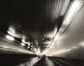 Tunnel Photograph - Lincoln Tunnel - Shot From Car - Through The Tunnel - New York, New Jersey Tunnel - New York Photograph