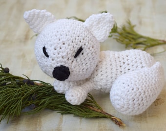 Amigurumi Crochet toy Fox Baby toys Stuffed Animal Plushie Kids toy Teether organic New Baby Gift Baby Shower Gift toddler toy Baby rattle