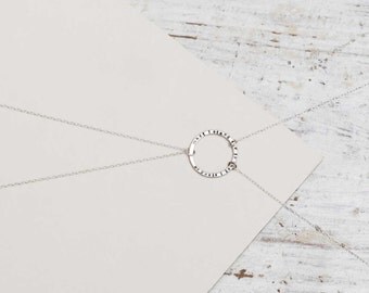 Body chain Responsible. Sterling silver message body chain. Recycled silver jewelry. Ethical jewelry