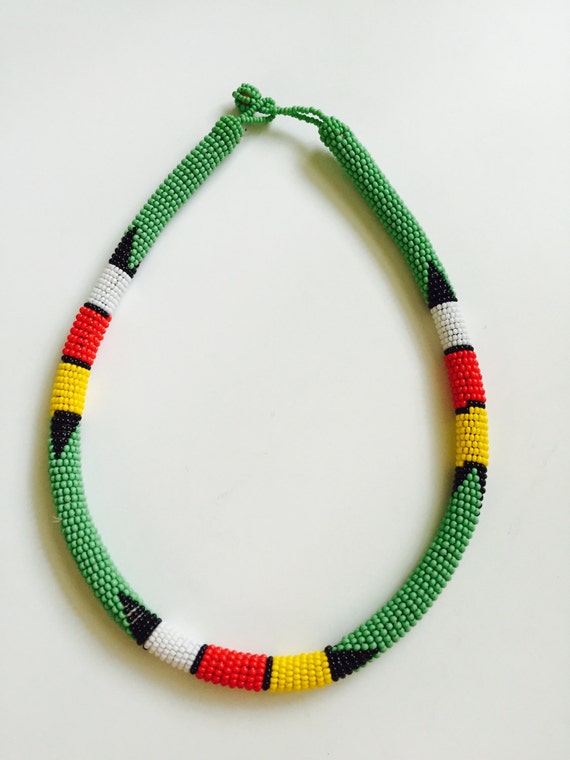 Beaded Traditional Zulu Necklace African Jewelry By Sunuafrica 5695