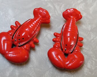 Vintage Ceramic Lobster Salt and Pepper Shakers
