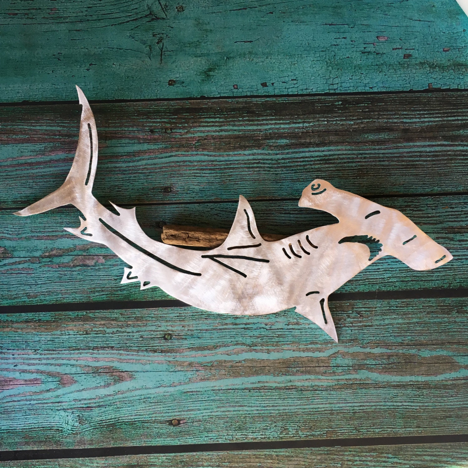 Great man cave gift Hammerhead Shark Metal Wall Art