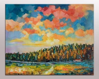 Abstract Painting, Oil Painting, Original Painting, Modern Wall Art, Abstract Art, Ready to Hang, Textured, Vivid Color, George Miller