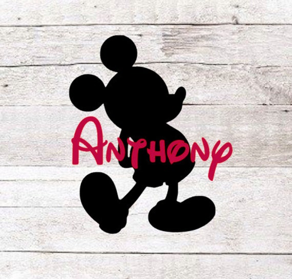 Mickey Mouse with name decal Mickey Decal Disney Decal
