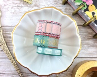 Date Washi Tape Set // Full Rolls // #040