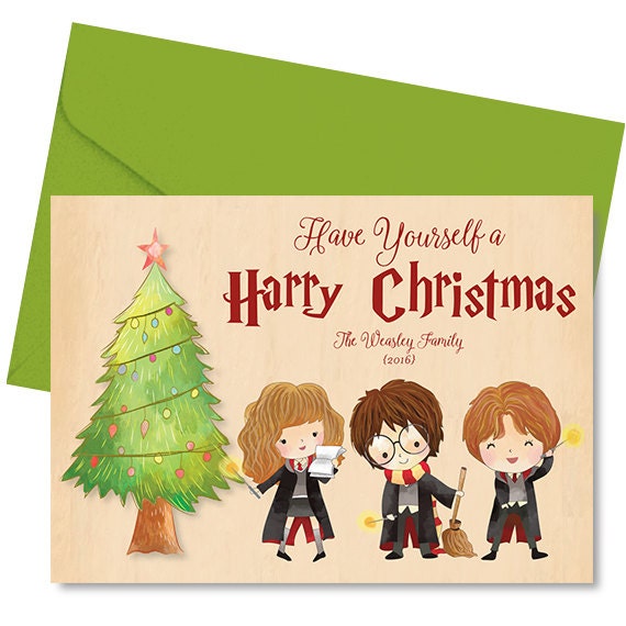Harry Potter Christmas Card Harry Potter Holiday Card Have
