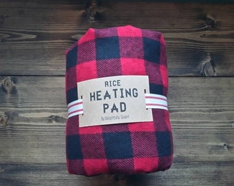 Neck & Shoulder Rice Heating Pad // Buffalo Plaid Rice Heating Pad // Heat Therapy Rice Bag // Spa Neck Wrap // Cold Pack // Heating Pad