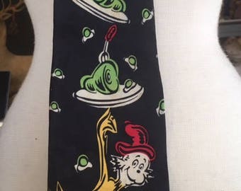 Dr Seuss necktie,Green eggs and ham,1994,neck tie