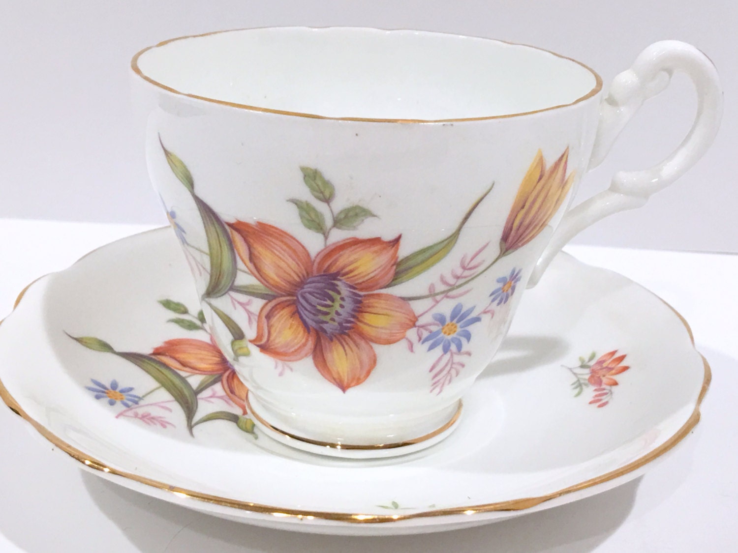 Royal Ascot Tea Cup and Saucer Antique Tea Cups Tea Set
