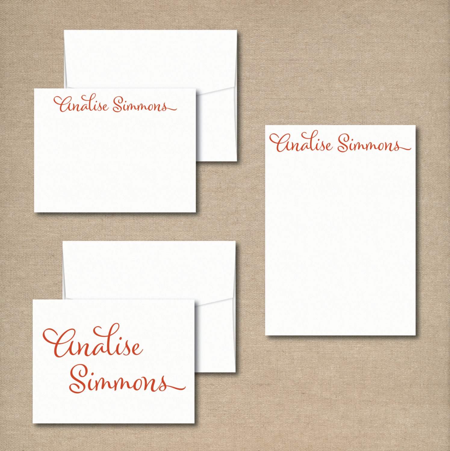 Complete Personalized Stationery Set Personalized Stationary
