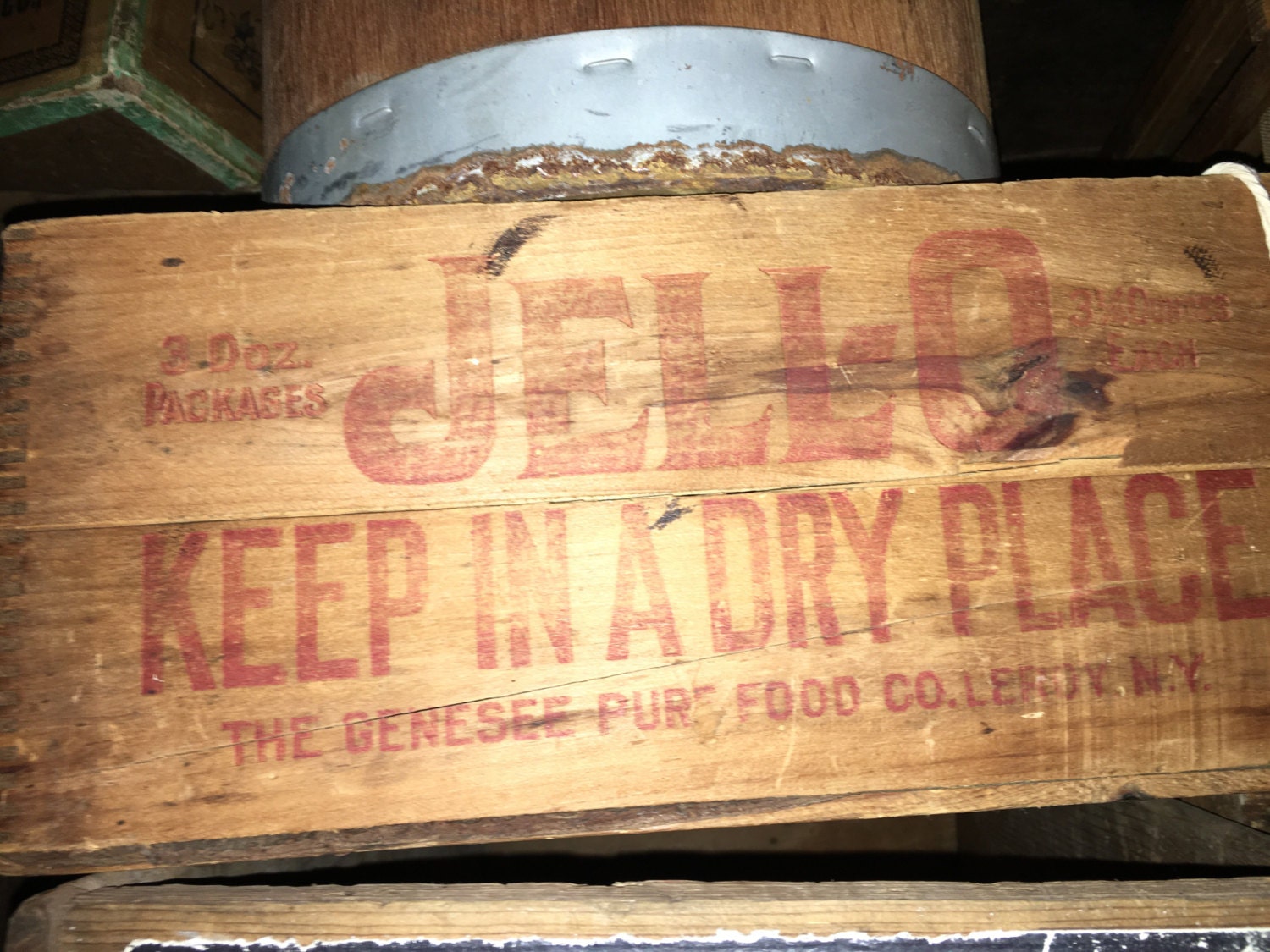 Vintage JellO Crate/Box Product Of USA Very Cool Graphics