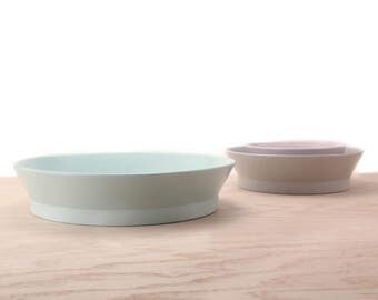 large slip-cast porcelain nesting bowl