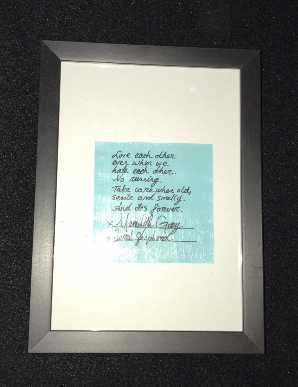 Greys Anatomy Meredith And Derek Post It Marriage Note