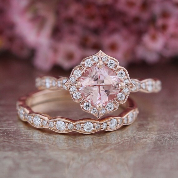 Vintage Rose Gold Wedding Set 9