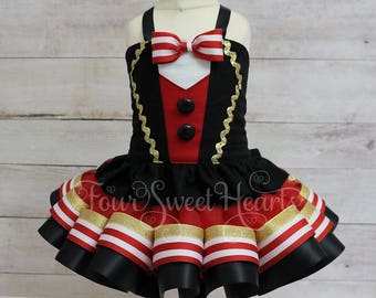 Circus Birthday Outfit, Carnival Outfit Girl, First Birthday Outfit Girl, Circus Dress, Ringmaster Outfit Girl, Circus Birthday Girl