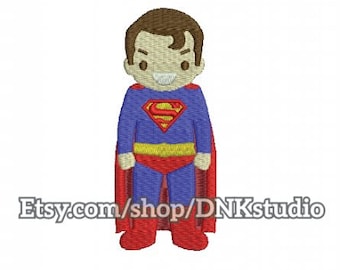 Cute Superman Embroidery Design