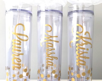 Personalized Tumblers, Cups with Name, Gold Tumblers Personalized, Skinny Tumblers with Name, Custom Tumblers, Custom Cups, Gift for Girls