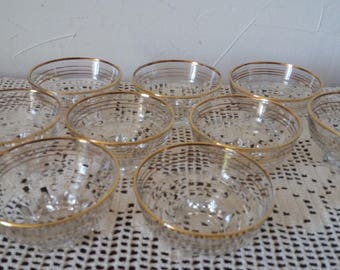 Cuts glass gilding Deco cups