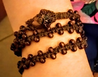 Double Chocolate wrap bracelet