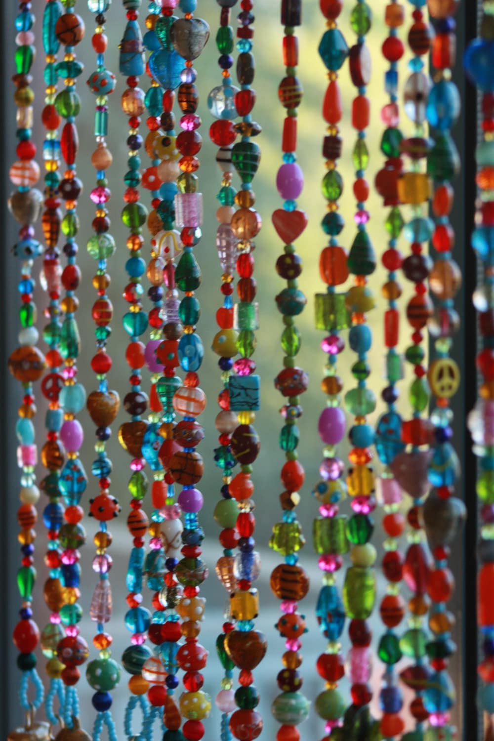 Room Divider Beaded curtain-bohemian decor-rainbow color