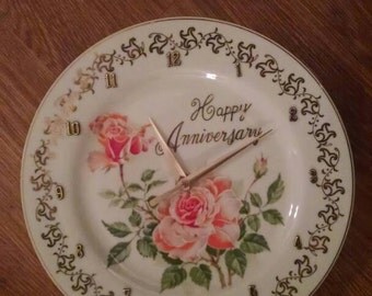 Happy Anniversary Rose Clock -