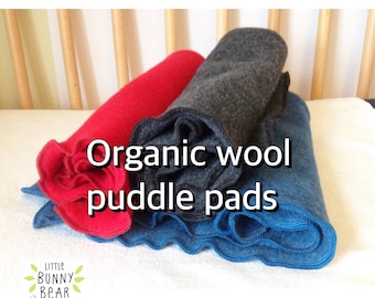 Natural mattress protector, organic wool mattress protector, wool puddle pad, elimination communication, potty training, crib mattress pad