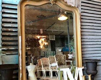 NOW SOLD - Beautiful vintage French gilt overmantle Louis XV mirror