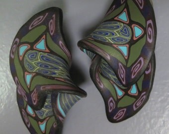 Polymer clay earring