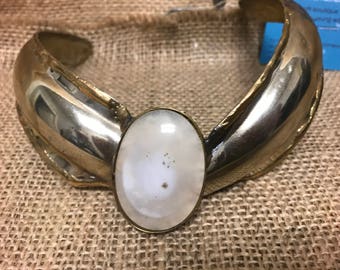 Vintage Agate Stone Collar Necklace