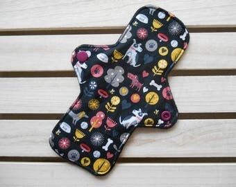 Reusable Slim Fit Panty Liner Dog Print Cotton Bamboo Fleece Cloth Sanitary Pad