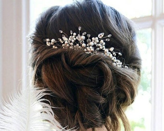 Bridal hair comb, Pearl Bridal headpiece, Bridal hair piece, Wedding hair piece, Wedding headpiece, Wedding hair comb