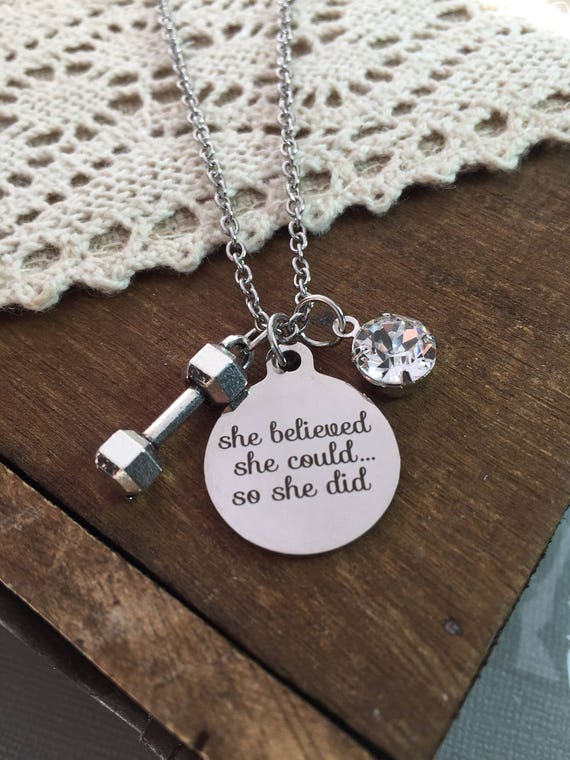 Weight loss jewelry gift for coach gift for trainer she