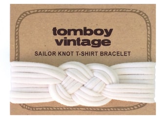 Sailor Knot Rope Bracelet Nautical Bracelet Ocean Jewelry T Shirt Stretch Bracelet Boating Gifts