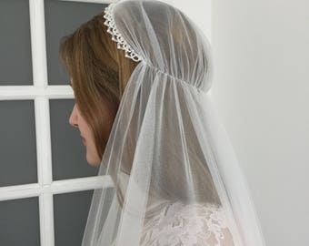 Crystal Juliet Cap Veil A5, Kate Moss Veil, Bohemian Veil, Bridal veil, Wedding Veil, Vintage Veil, Waltz, Chapel, Cathedral Veil, Boho Veil