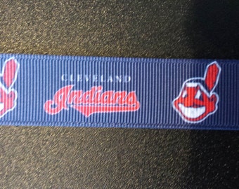 Cleveland Indians inspired Wreath READY TO SHIP Wall Door