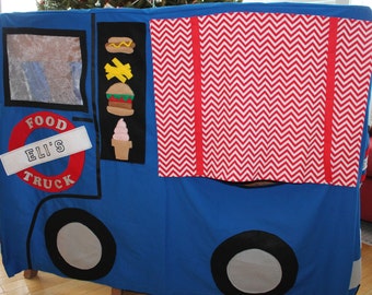 Made to order Food Truck Tablecloth fort playhouse custom made to fit your dining table